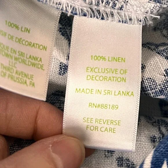 NEW Lilly Pulitzer Beach Palazzo Linen Pant Oyster Bay Blue White Sz XS - Picture 9 of 12